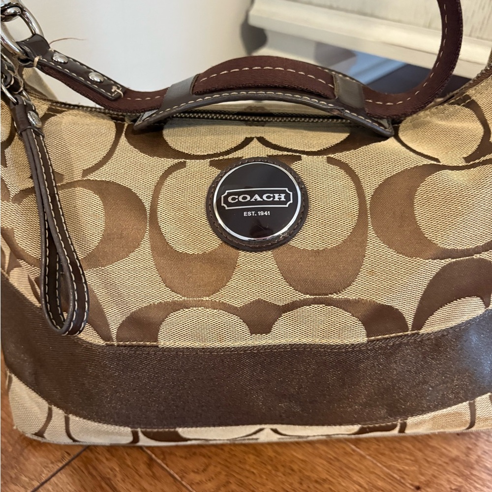 Coach Brown and Tan Handbag